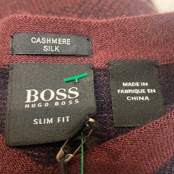 BOSS HUGO BOSS NWT Slim Fit Size XXL Cashmere Silk Blend Sweater - Picture 11 of 12